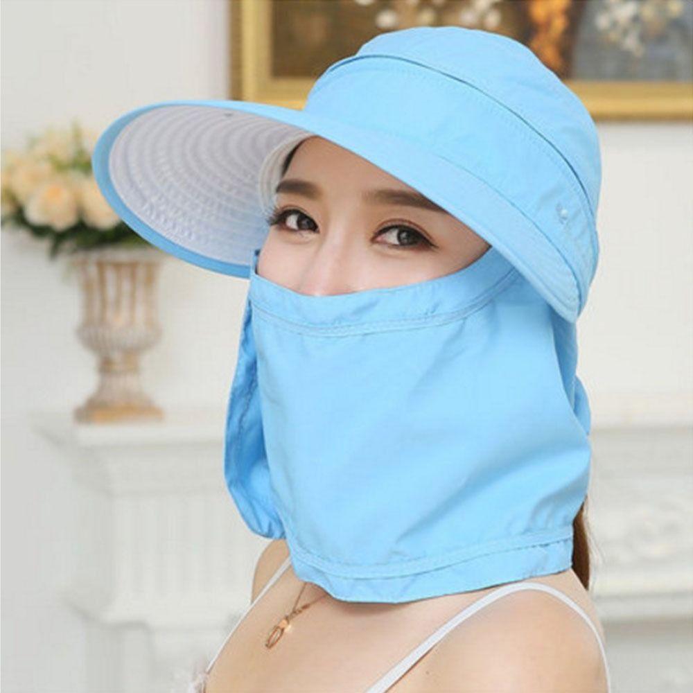 Fashion Uv Protection Fisherman Cap Removable Face Neck Cover Bucket Hats Zipper Visor Hats Outdoor Fishing Cycling