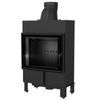 Smart steel fireplace KRATKI LUCY SLIM 8 kW Ø 160 black thermotec MSK GLASS