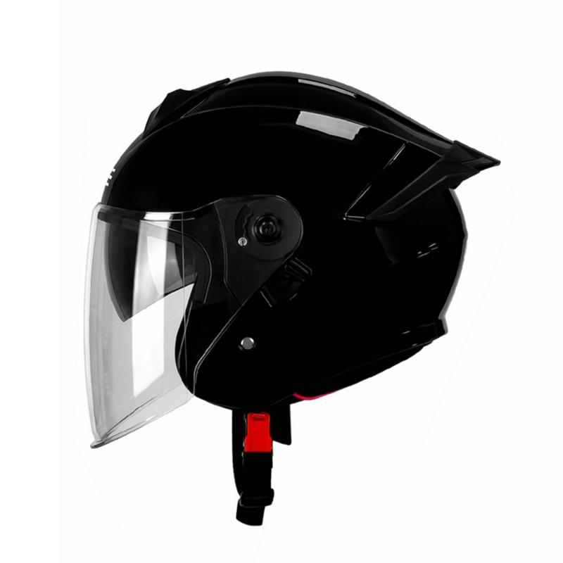 Delivery: Motorcycle Helmet Half Men Women Double Lenses Covered Three-quarters