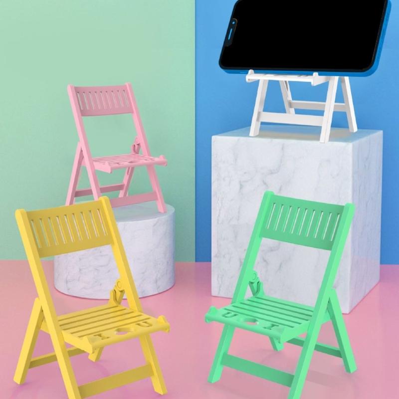 Foldable Phone Stand for Desk Chair Shape Cellphone Holder Portable Cellphone Cradle Desktop Dock Universal