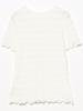Ray Beams Shirred Lace One Size Women's S/S T-Shirt, OFF_WHITE,