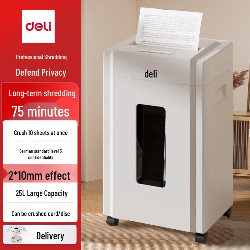 

Deli 9904 High-Security Cross-Cut Shredder CN plug (adapter included) German Level 5 High Security