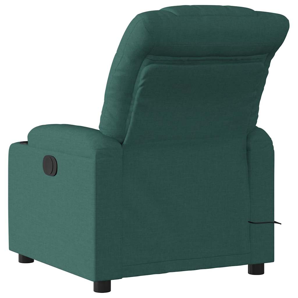 Massage Relax Chair Dark Green Fabric
