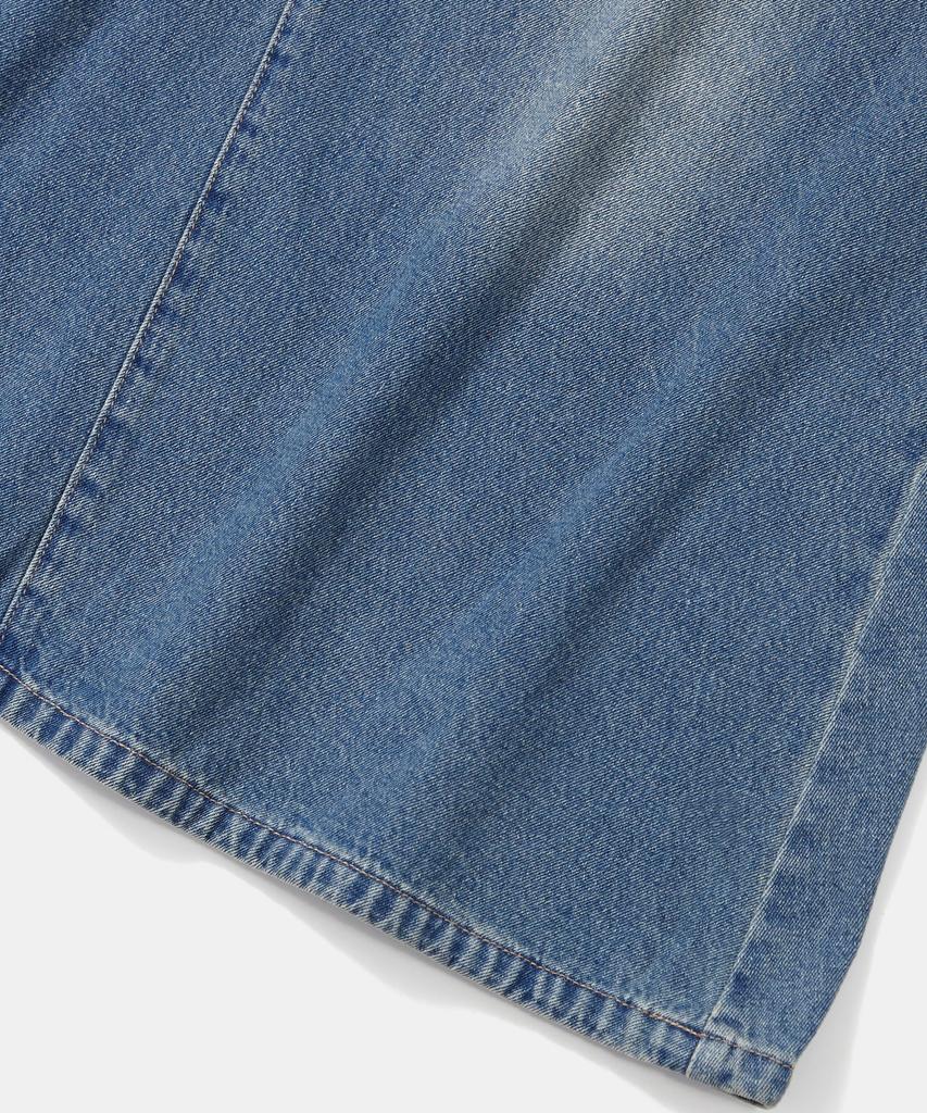 COLUMBIA UNIVERSITY Trajan Label Catwashed Denim Long Skirts_Light Jean