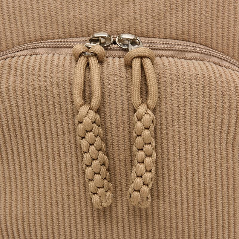 Cordrucksack Damen Einfarbiger Rucksack Studenten Schultasche