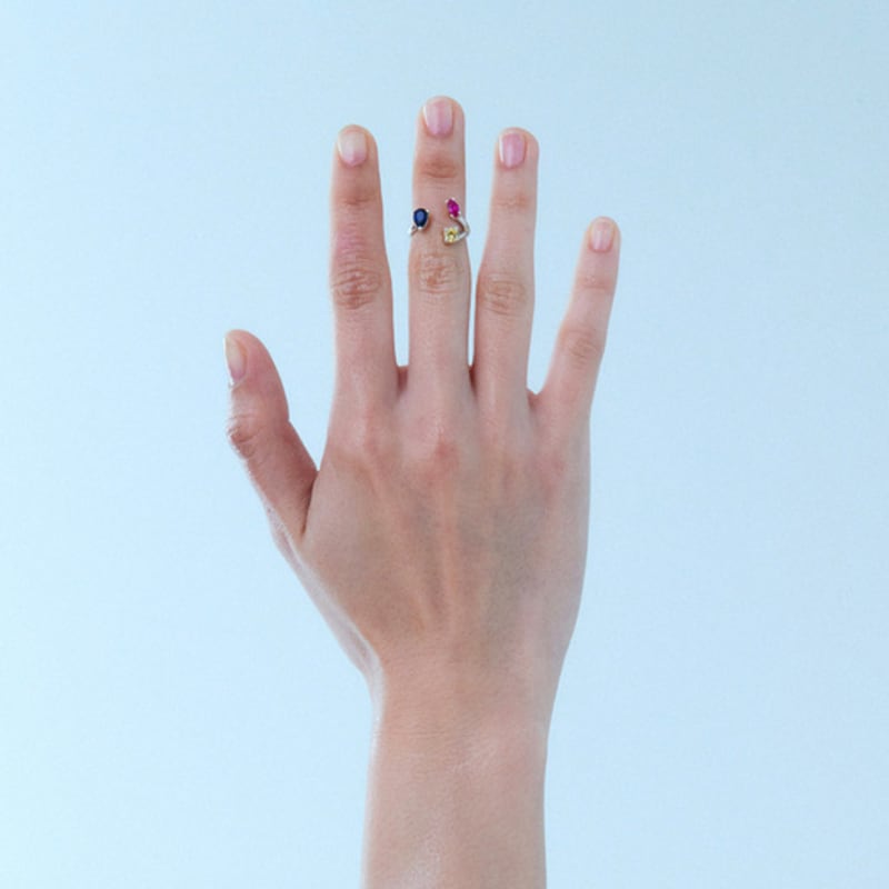 lowool Frog sparkle silver toe ring