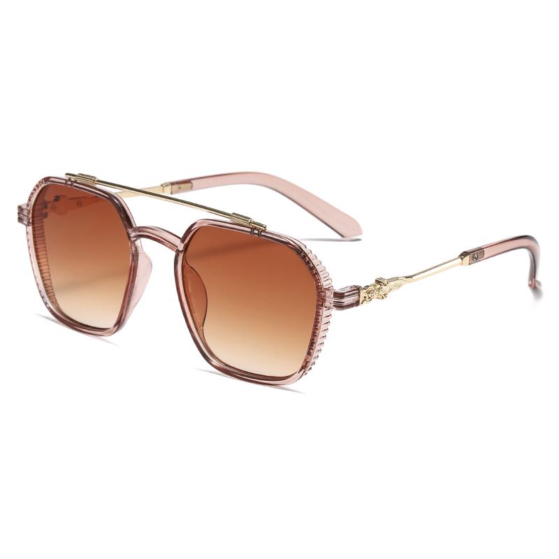 Oversized Square Punk Sunglasses Men  Luxury Brand Retro Double Beam Sun Glasses For Male Steampunk Driving Eyewear Uv400