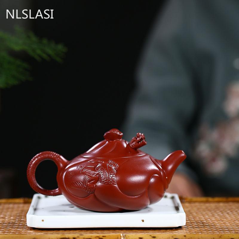 Yixing Upscale Tea Pots Purple Clay Teapot Raw Ore Dahongpao Beauty Kettle Chinese Famous Handmade Boutique Tea Set Gift 330ml