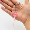Transparent Lollipop Keychain 3D Food Candy Key Rings Lovely Simulation Lollipop  Men Women