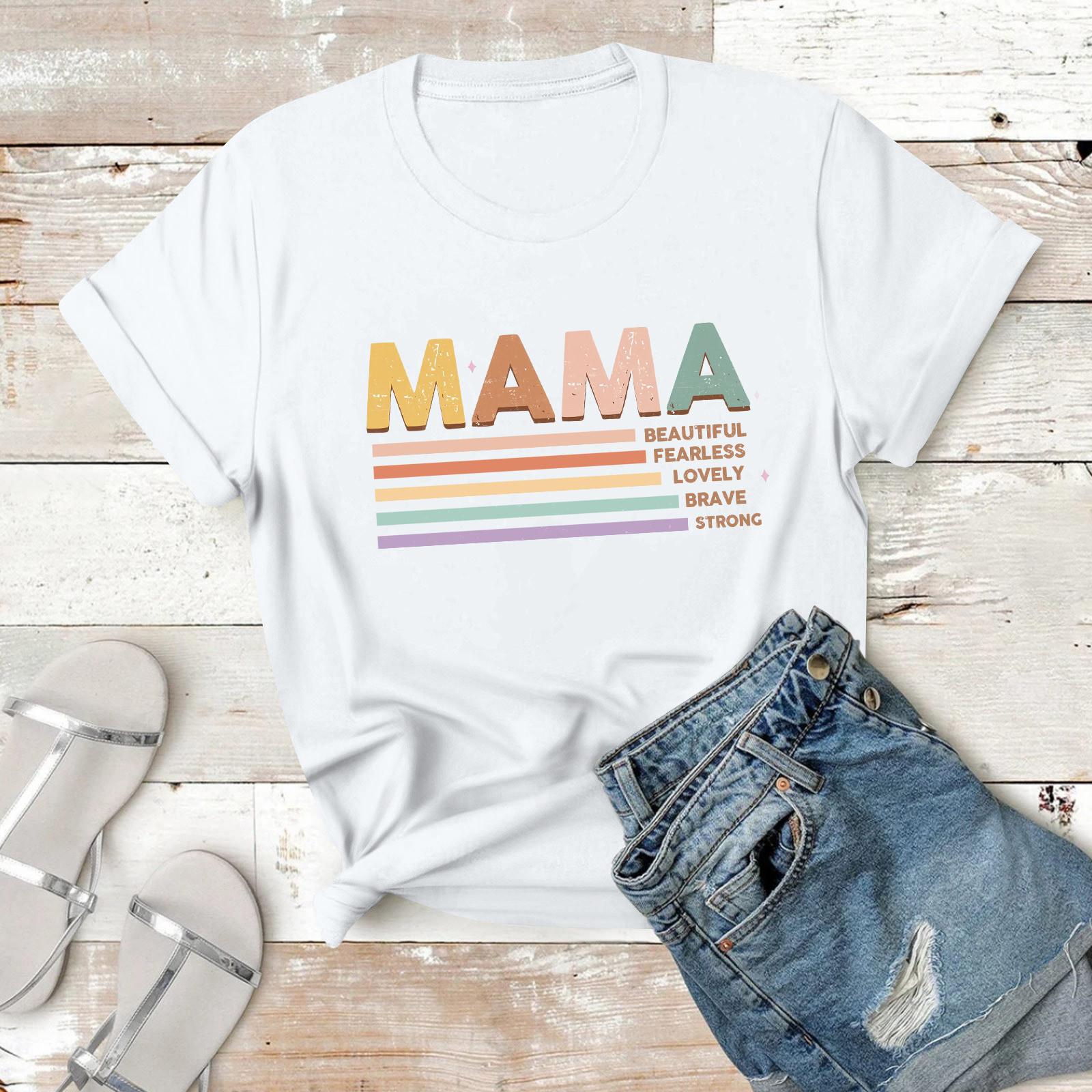 

Женская повседневная футболка с принтом, пуловер с круглым вырезом, топ с короткими рукавами L белый