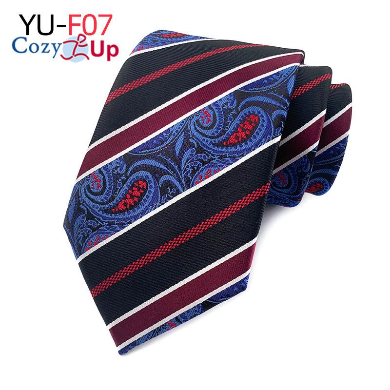 3.15"(8cm) Fashion Striped PaisleyTies Men Plaid Flower Necktie for Wedding
