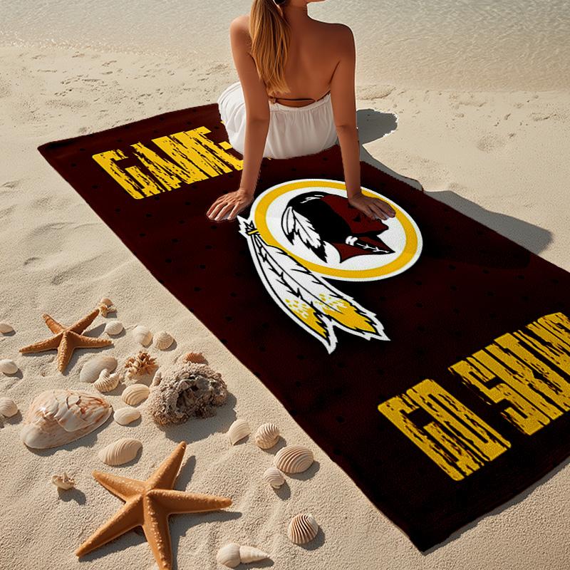 Washington Redskins Microfiber Beach Towel, Lightweight And Quick-Dry, for Summer Travel, Beach Essential, Swimming Pool