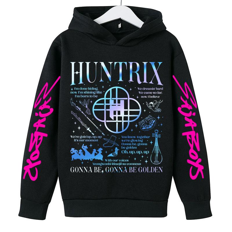 Autumn/winter Brand New Saja Boy Band Print Hooded Sweats Kpop Pop Devil Hunter Best-selling Kids Boys Girls Comfortable Hoodies 160
