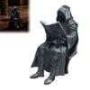 Socha Bez tváře mága Gotická socha Čtenáře stínů, Mini figurka čaroděje v temném stylu, Matná měkká dekorace Černá pryskyřice pro domácí kancelářský stůl