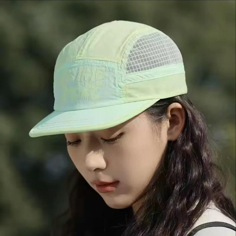 Letter Printing Quick-drying Hat Drawstring Design Japanese Style Short Brim Baseball Cap Thin Adjustable Sun Visor Cap Unisex