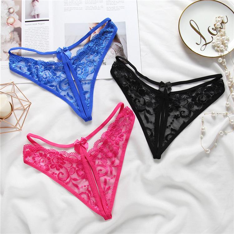 Sexy Panties Thong Lace Word Pants Ladies Briefs Ladies Floral Hollow Out Women Underwear Thong