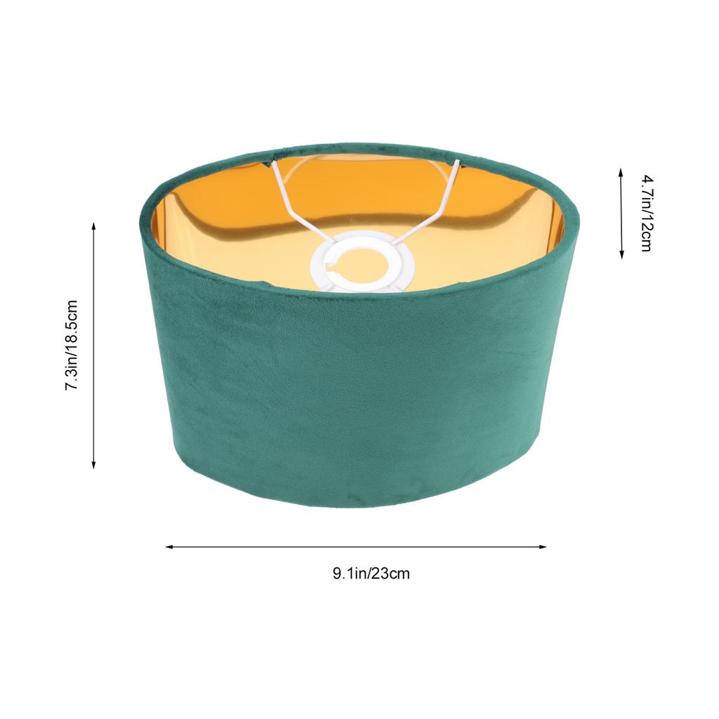 Oval Lamp Shades Table Lamp Cover White Golden Lining E27 Simple Cloth Light Cover Durable Lampshade Bedroom Living Room Office