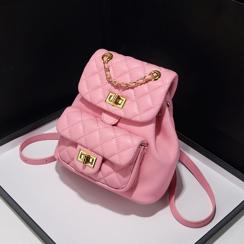 Korean Niche Backpack  New Spring and Summer Fashion Diamond Bag for Women Commuting Versatile Chain Backpack for Women