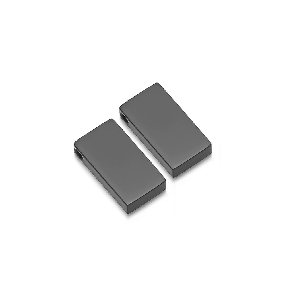 5pcs Stainless Steel Mirror Finishing Flat Block Charms for DIY Jewelry Making Necklace Pendant Bracelet Beads Earrings Supplies
