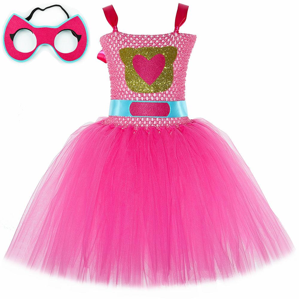 Girls Super Kitties Tutu Dress Costume Kids Halloween Cartoon Cat Costumes Girl Carnival Party Perform Princess Dress Up Clothes 12M