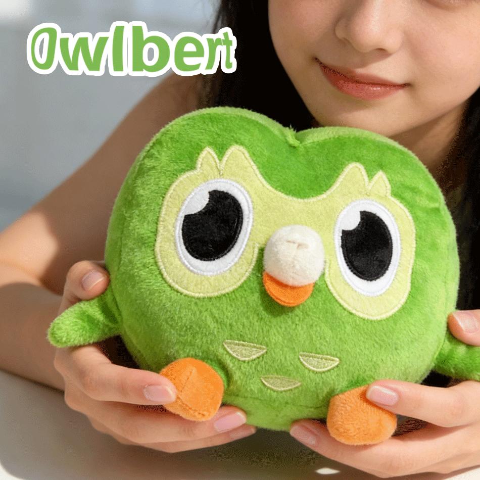 Hot Green Duolingo Owl Plush Toy Duo Plushie Of Duo The Owl Cartoon Anime Doll Soft Stuffed Animal Toy Children Birthday Gift