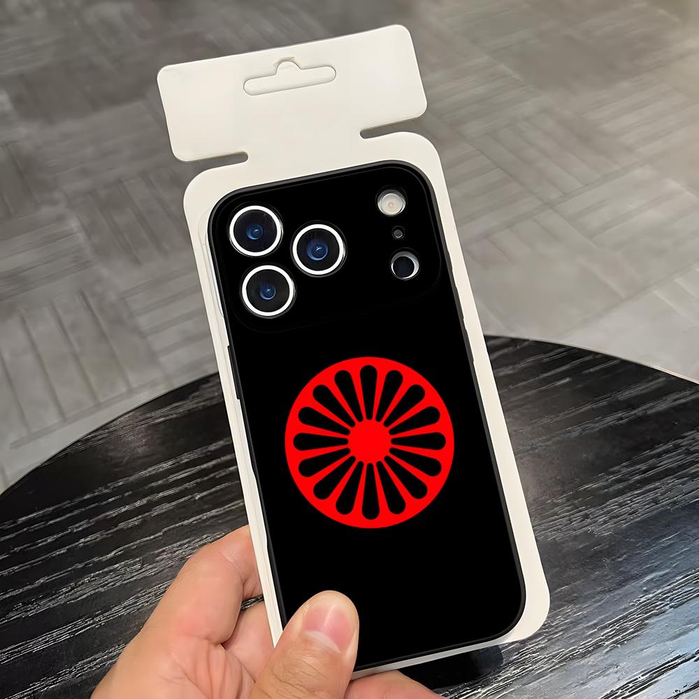 

Gypsy Romani Roma Flag Phone Case For IPhone 17 Air 16 E Pro Max 15 14 13 Mini 12 Pro 11 Max Plus Black Soft Shell iPhone 16e