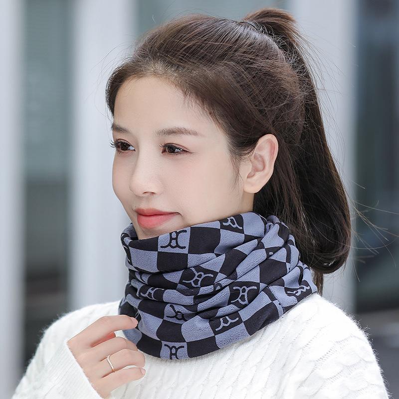 Autumn and winter cold-proof and warm outdoor cycling neck warmer, versatile twistable hat for men and women, neck protector, windproof plush face