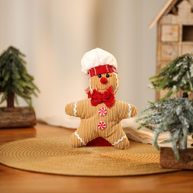 Creative Christmas Gingerbread Man Doll Pendant Holiday Cartoon Doll Pendant Christmas Tree Decoration Accessories Props