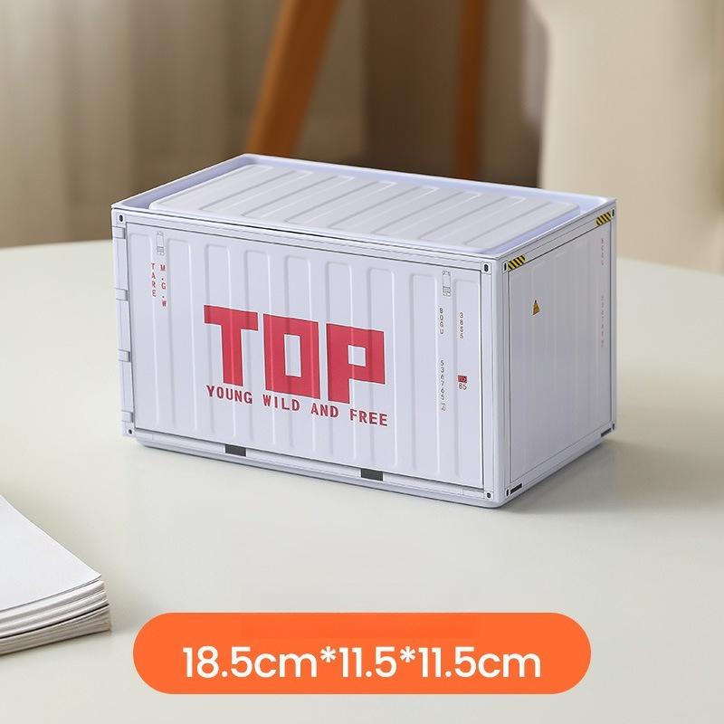 1pc Industrial Style Container Iron Tissue Box Storage Box, Creative Container Tissue Box for Home Living Room Simple Decoration, Holiday Gift