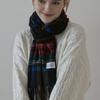 TATIANA Check Soft Lambskin 100% Wool Muffler MF8005 Red Green