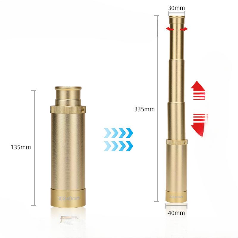 Monoskop High HD 30x40 Piratenteleskop Tragbares Taschen-Retro-Außenteleskop