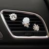 Diamond Flower Pearl Car Vent Air Perfume Clip Freshener Ornaments Decoration