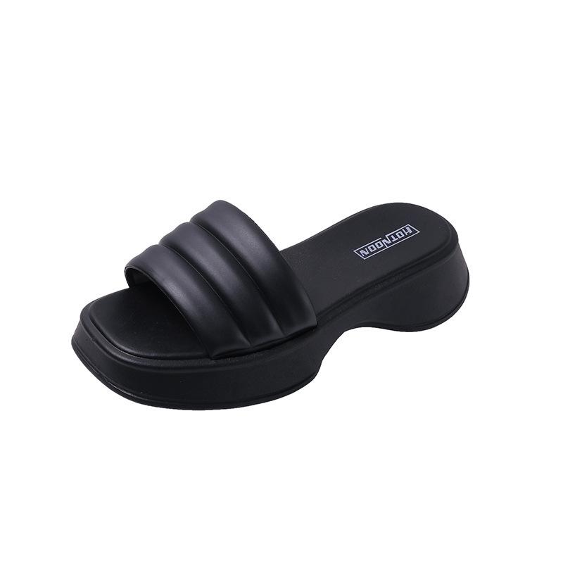 

Женские босоножки на платформе для женщин Летние высокие босоножки для женщин Противоскользящие и против запаха 40 чёрный