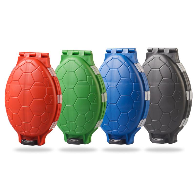 2pcs Turtle Shaped Fishing Storage Box Multicolor 12 Compartments Fishing Tackle Accessories