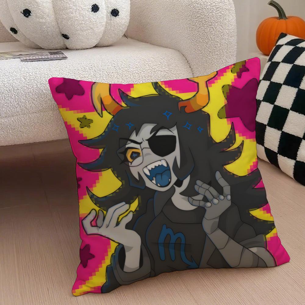 H-Homestuck Cushion Cover Linen Pillow Case Soft Breathable Protective Couch Room Decoration