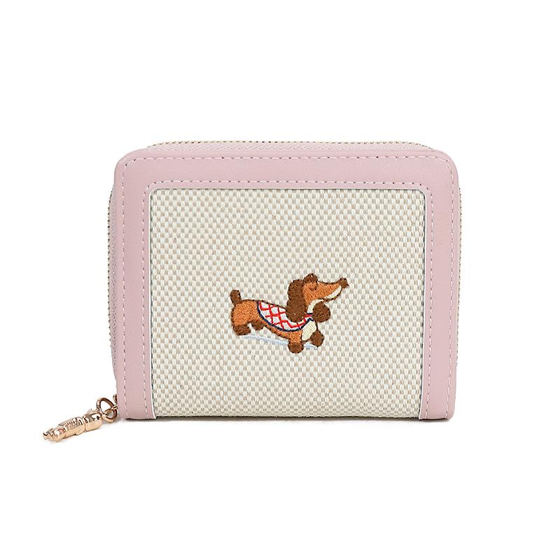 Small Women's Wallet Short New Wallet Female Large Capacity Puppy Wallet Student Female