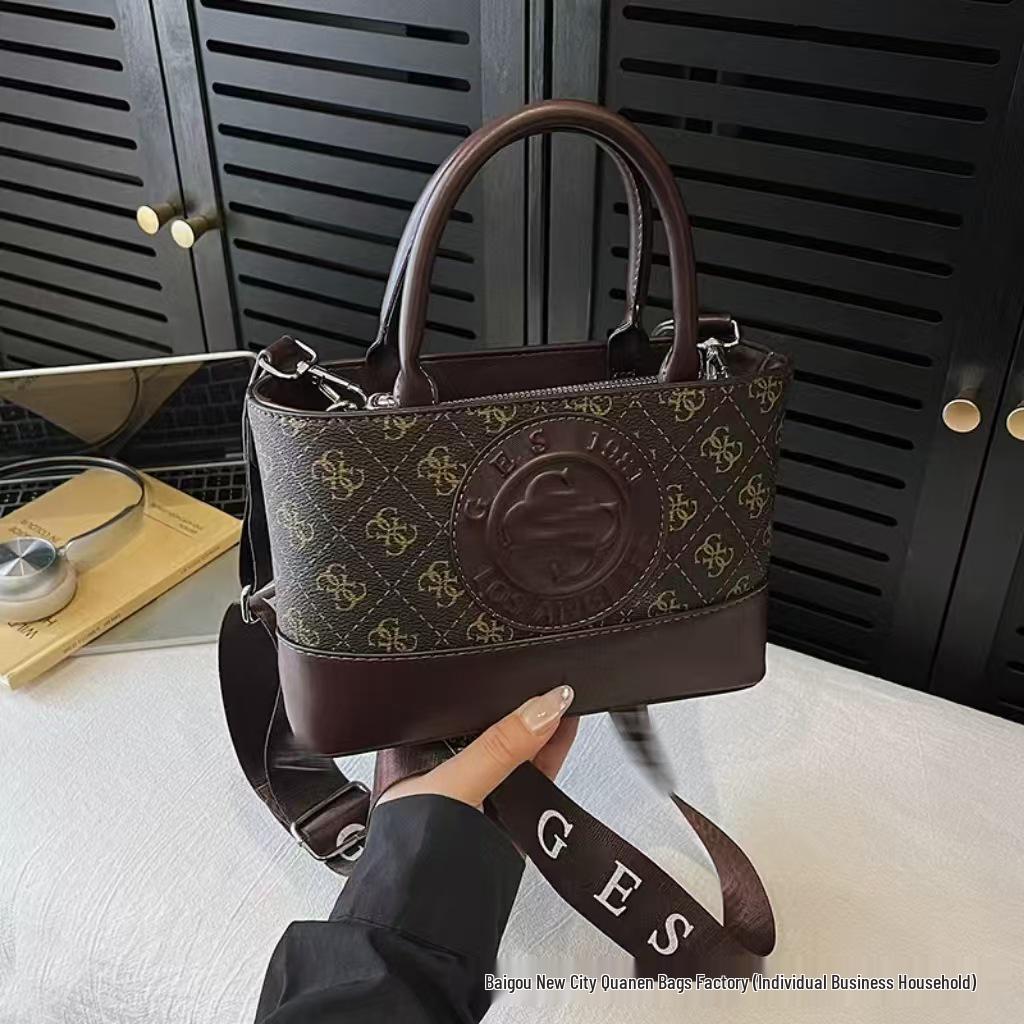 Geantă de mână elegantă imprimată pentru femei - Geantă versatilă de umăr simplu/tip crossbody pentru utilizare zilnică