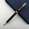 Luxury Metal Ballpoint Pen Stainless Steel Golden Trim Gift Writing Stationery Office School Supplies
