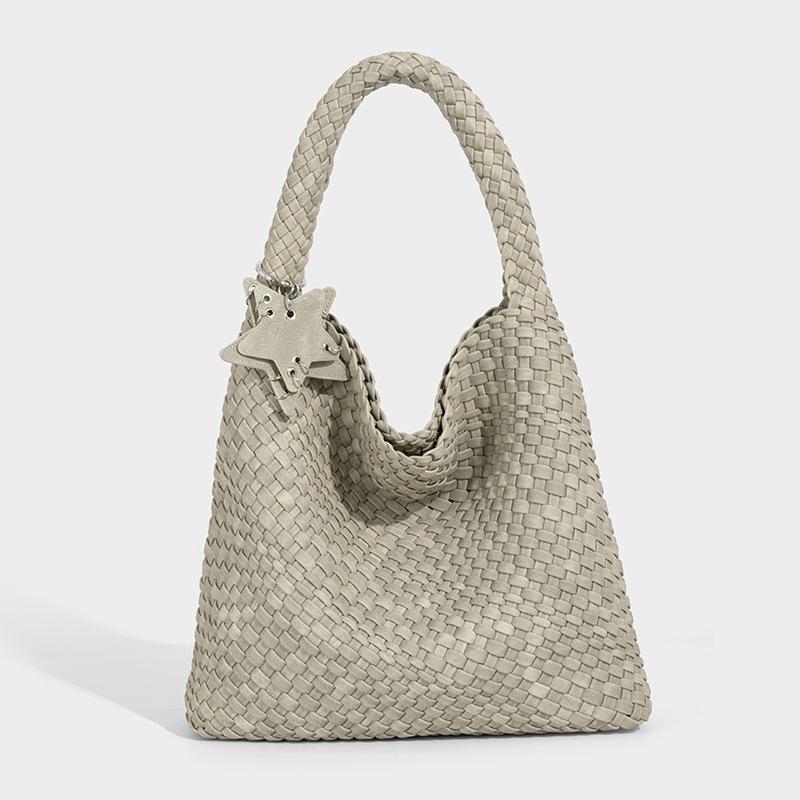 2025 New High-Quality Woven Handbag Bucket Bag Large Capacity Casual Commuter Shoulder Bag for Women