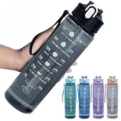750-900ML Grote Capaciteit Sport Waterfles Lekvrij Kleurrijk Plastic Beker Drinken Buiten Reizen Draagbaar Sportschool Fitness Kannetjes