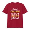 Proud cousin of a class 2024 graduate senior graduation T Shirt vintage Washed Top For Everyday Wear Breathable