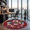 Michael Schumacher Printed Round Rug Carpet Chair Rug Area Rug Entryway Doormats,for Office Chair Living Room Bedroom Kitchen Room.
