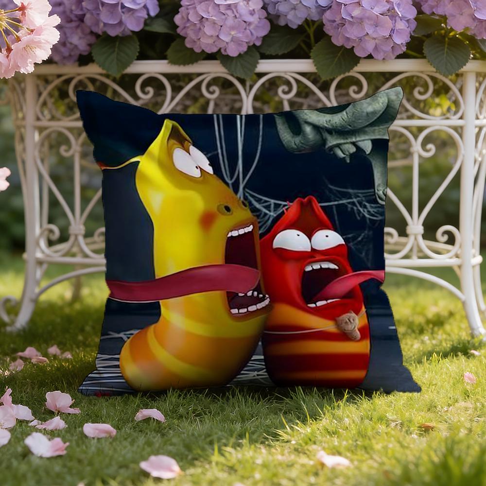 Funny L-Larva Cushion Cover Home & Car Dual-Scene Pillow Cover: Reversible for Premium Comfort