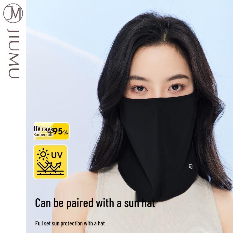 JIUMU Women's Ice Silk UV Protection Face Mask