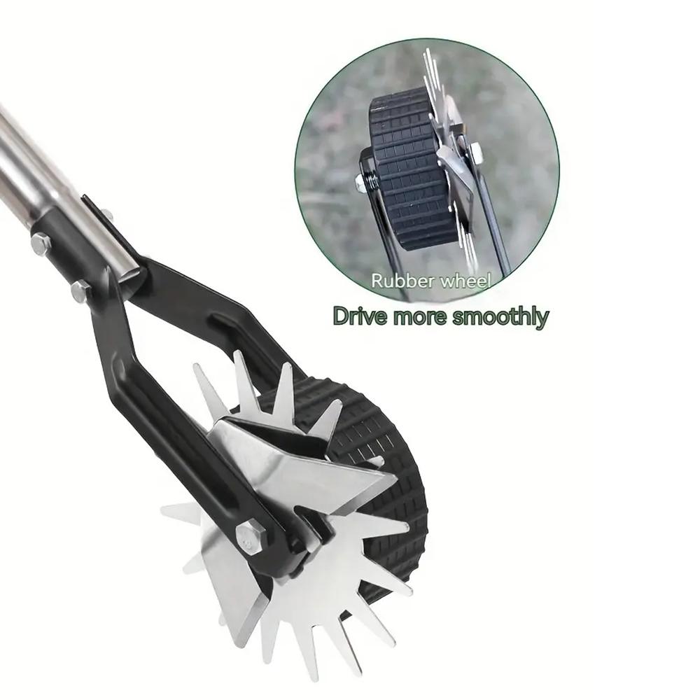 Rotierender Rasenkantenschneider mit Edelstahlgriff, tragbarer, langlebiger Rasentrimmer für Gehwege