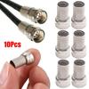 10 Stück 75-5 RG6 F-Typ Kabelstecker Koaxialkabel Schnellverbinder für RG6 Koaxialkabel Installation