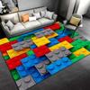 Colorful Building Block Pattern Area Rug for Children's Playroom Decor Suitable for use as an anti-slip for living room bedroom sofas