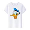 Kawaii Donald Duck Plus Size Tee Ladies Graphic Clothes Summer Women Short Sleeve T-shirt Disney Cartoon Men Tshirt Female Tops