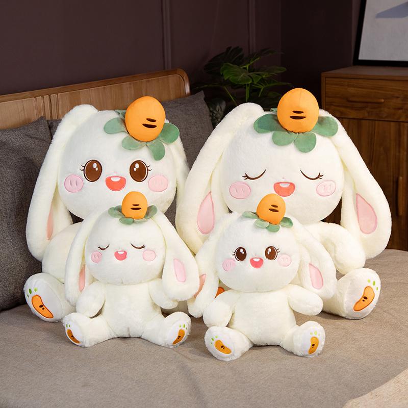 Hot Huaggle 1pc Lovely Rabbit With Carrot Plush Toys Kawaii Bunny Dolls Stuffed Soft Pillow Girls Baby Fantastic Birthday Gifts