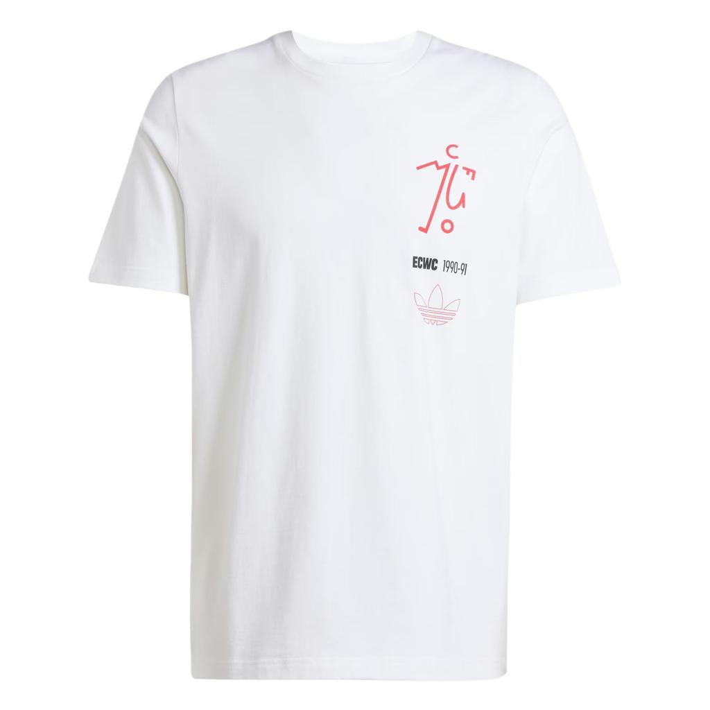 Adidas Originals Manchester United 91 Casual Crew Neck Short Sleeve T-Shirt Men T-Shirts White JC9389